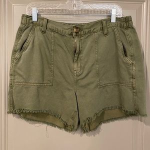 Aerie high waisted olive green shorts